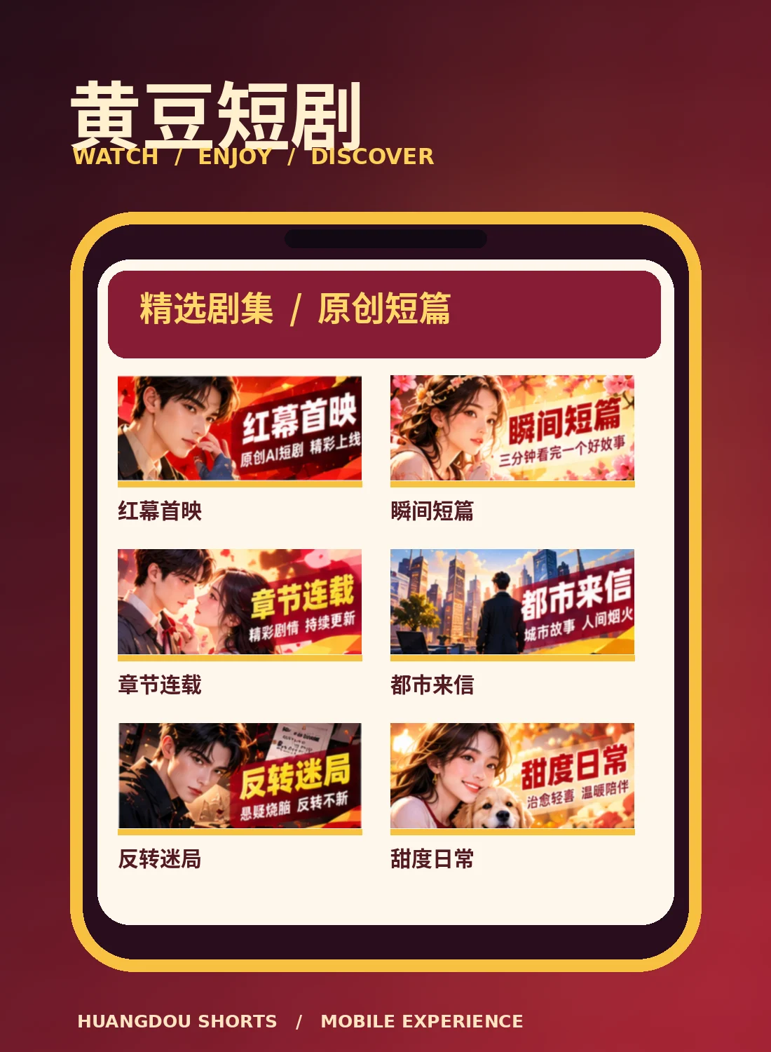 黄豆短剧移动体验主题图
